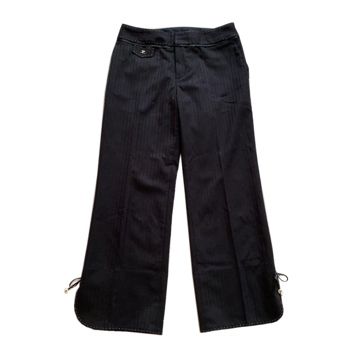 Courreges Stripe Stitch Cropped Trousers