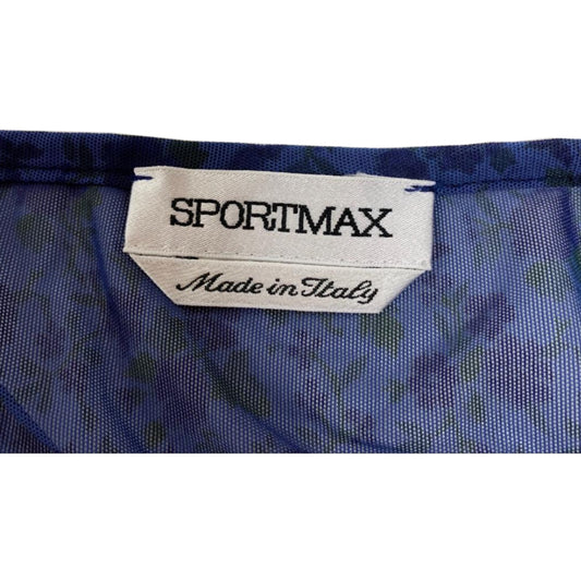Sportmax Mesh Floral Tank Bodycon Maxi Dress