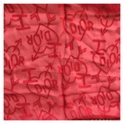 Christian Dior I Love Dior Fringe Shawl Scarf