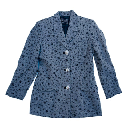 Versace Floral Medusa Button Blazer