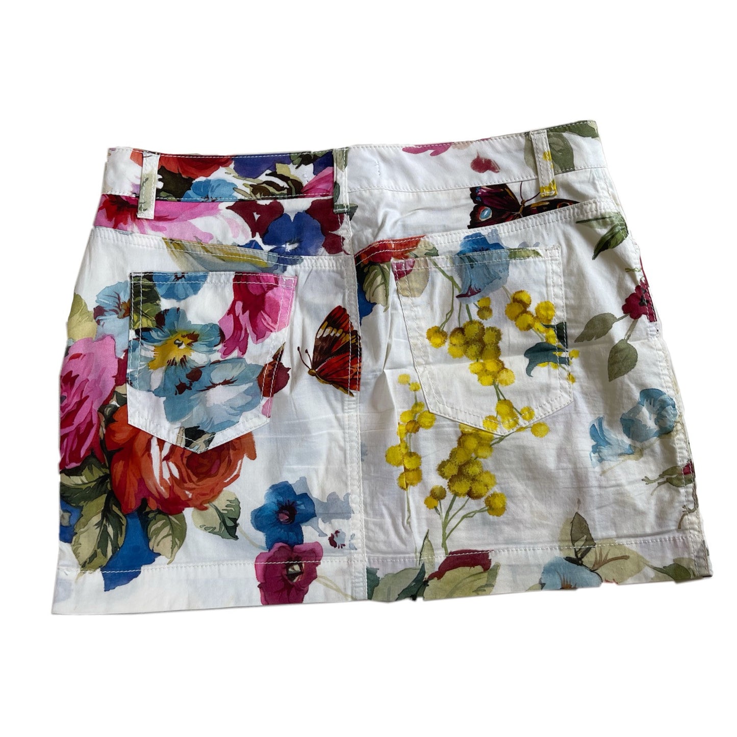 Dolce & Gabbana Floral Butterfly Mini Skirt