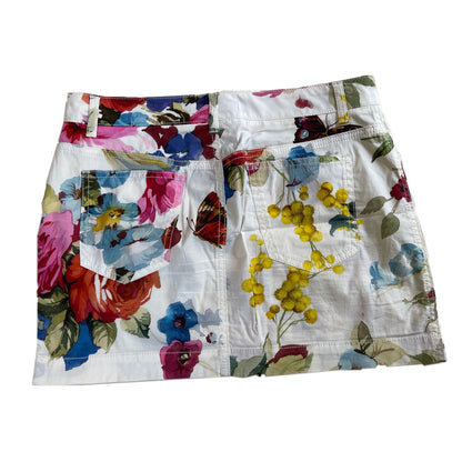 Dolce & Gabbana Floral Butterfly Mini Skirt