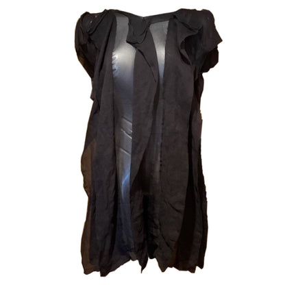 Moschino Vertical Ruffle Sheer Sless Dress
