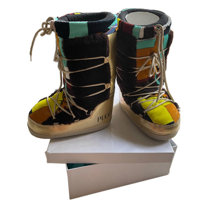Emilio Pucci Pattern Moon Snow Boots