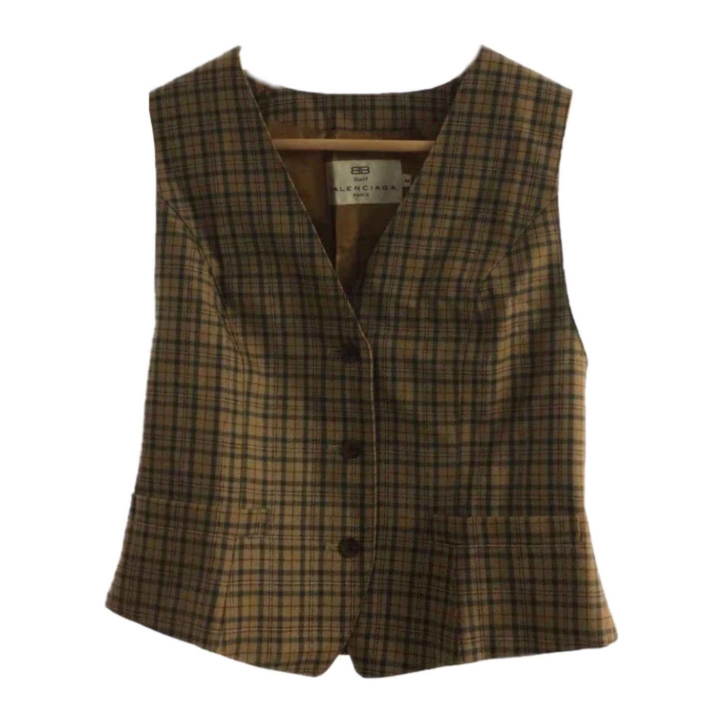Balenciaga Golf Checkered Button Down Vest