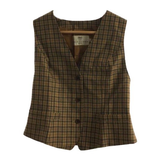 Balenciaga Golf Checkered Button Down Vest