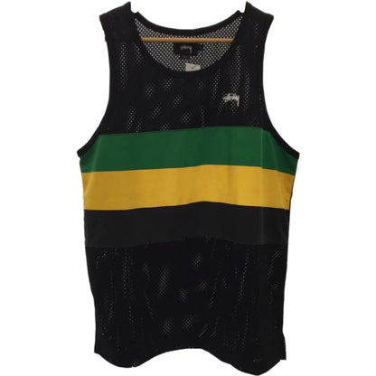 Stussy Mesh Single w Gold Green Stripe