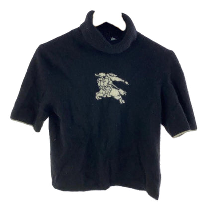 Burberry London Logo SS Knit Turtleneck Top