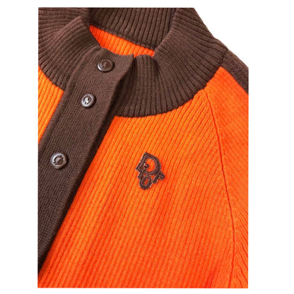 Christian Dior Miss Dior Half Button Down Logo LS Knit