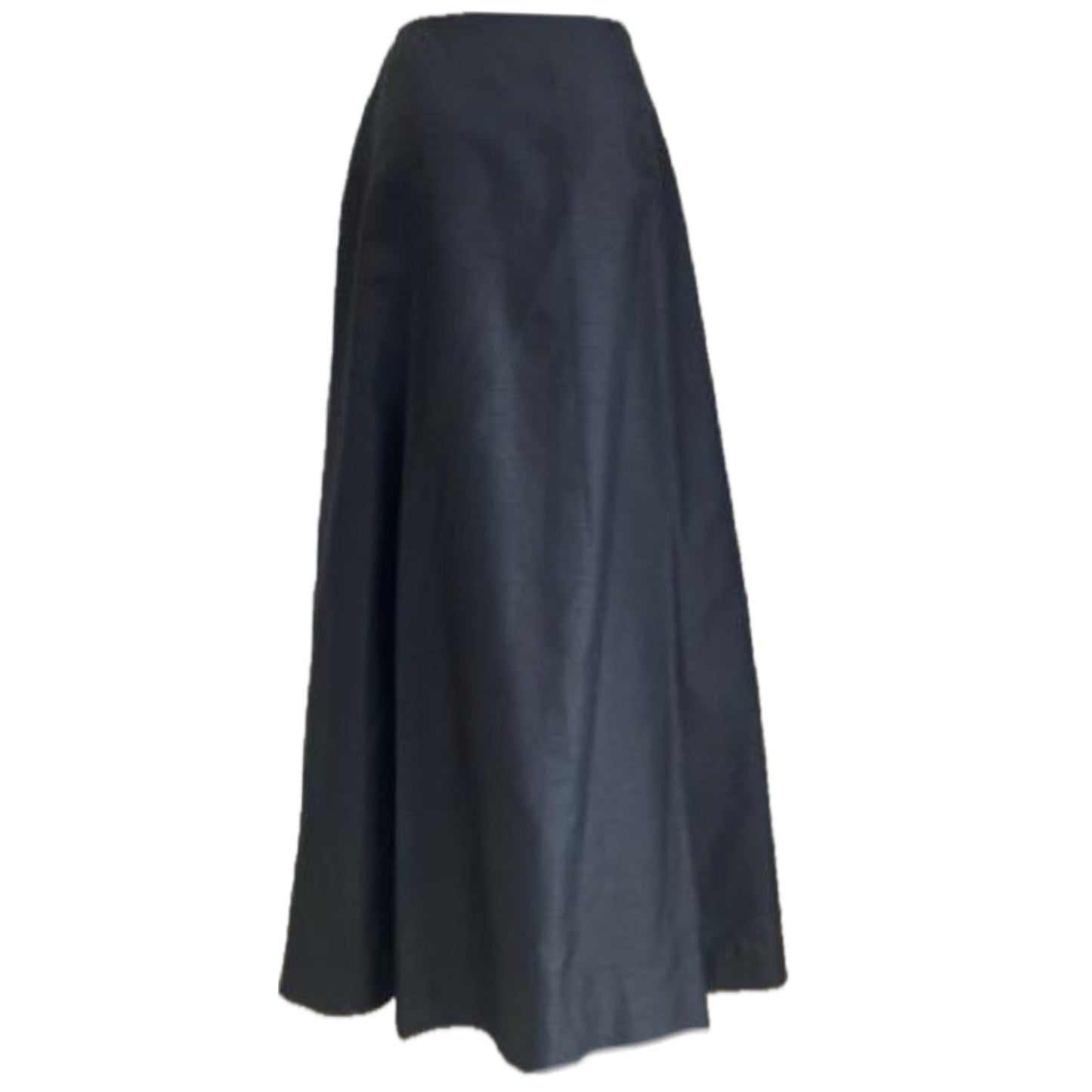 Balenciaga Black Maxi Silk Skirt