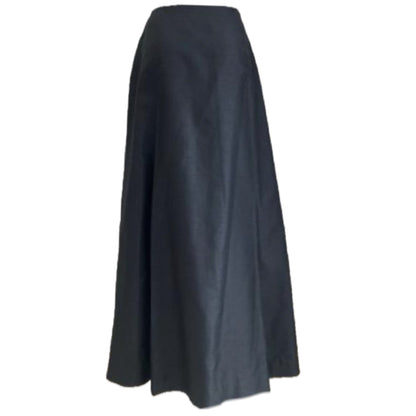 Balenciaga Black Maxi Silk Skirt