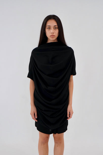 Junya Watanabe Comme Des Garcons Ruched Layered Top Dress