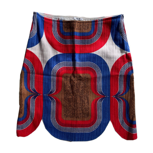 Miu Miu Curve Scallop Groovy Tile Skirt
