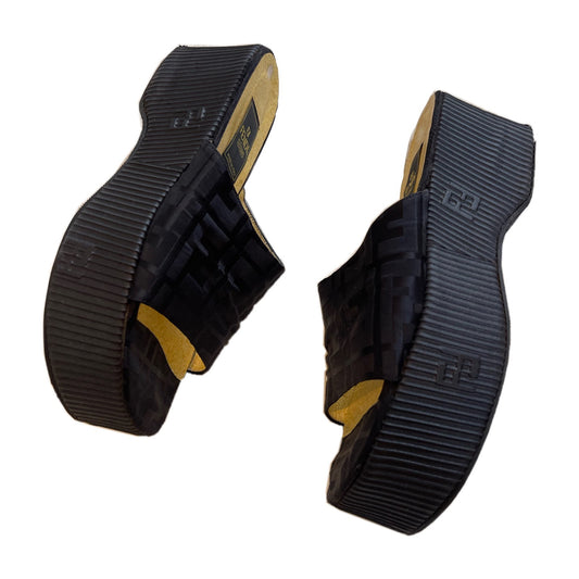Fendi Zucca Logo Wedges