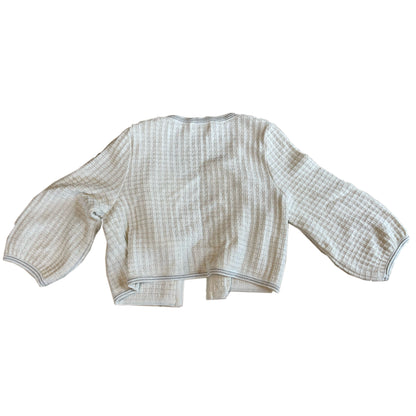 Courreges Tweed Balloon Sleeve Metallic Cardigan