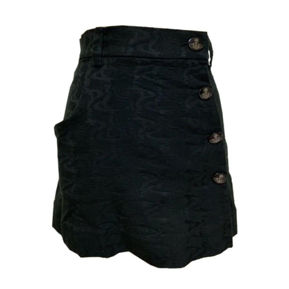 Vivienne Westwood Red Label Black Orb Print Button Down Skort