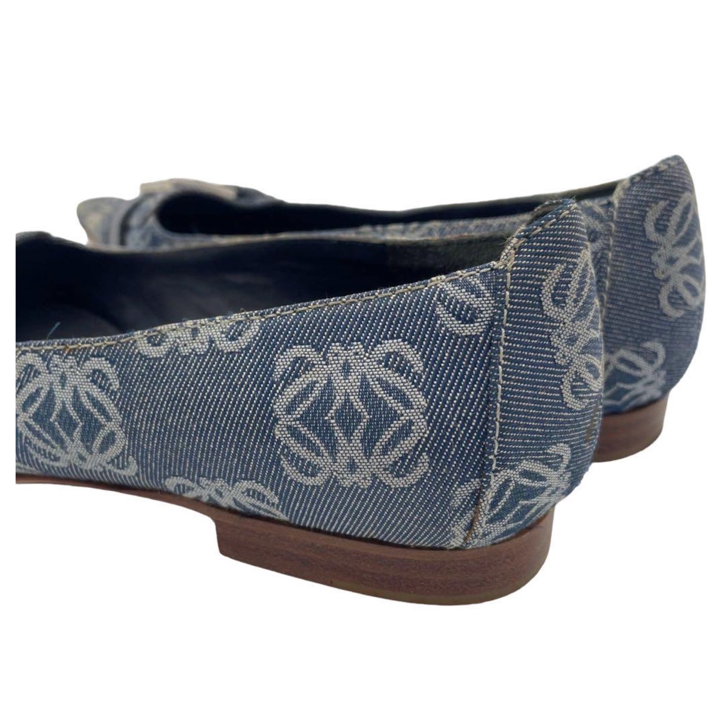 Loewe Buckle Monogram Square Toe Flats