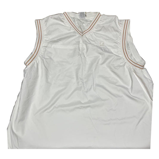 Courreges Golf V Neck Vest W/ Stripe Trim