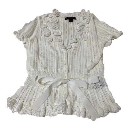 Ralph Laurent Floral SS Crotchet Lace Cardigan