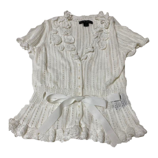 Ralph Laurent Floral SS Crotchet Lace Cardigan