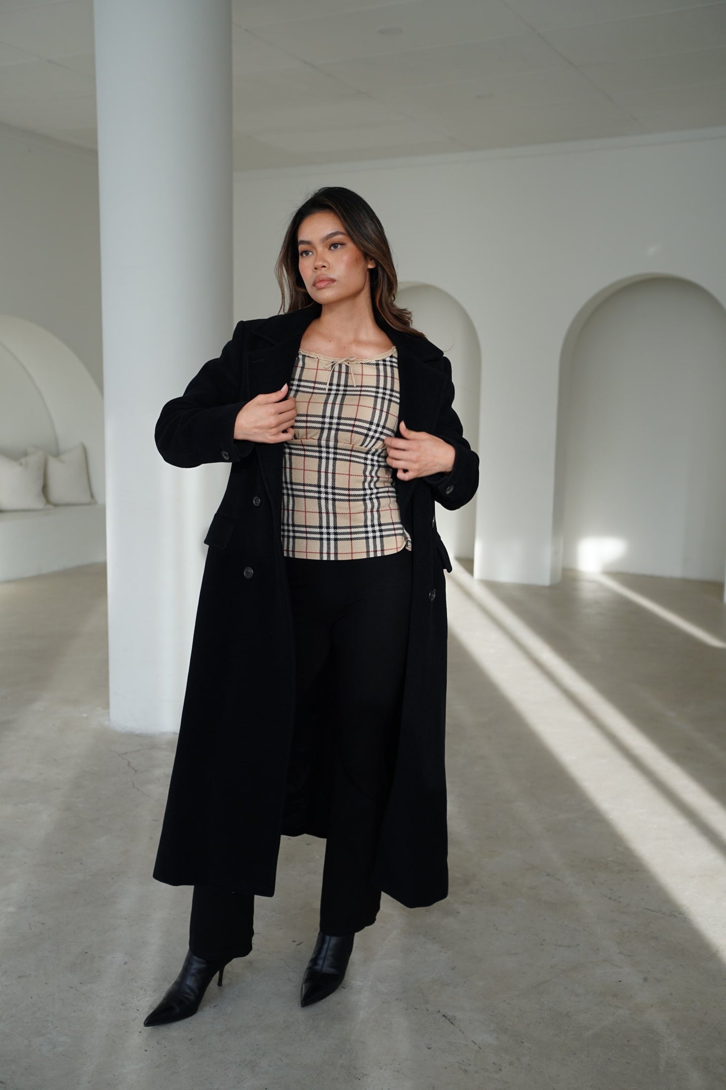 Sportmax Double Breasted Cashmere Wool Blend Coat