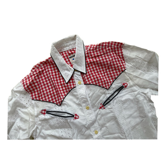 Moschino Jeans Western Crotchet Checkered Shirt