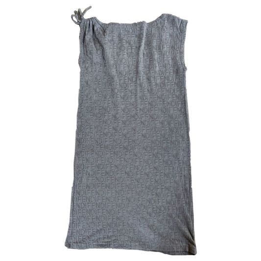 Fendi Velvet Logo Boxy Dress
