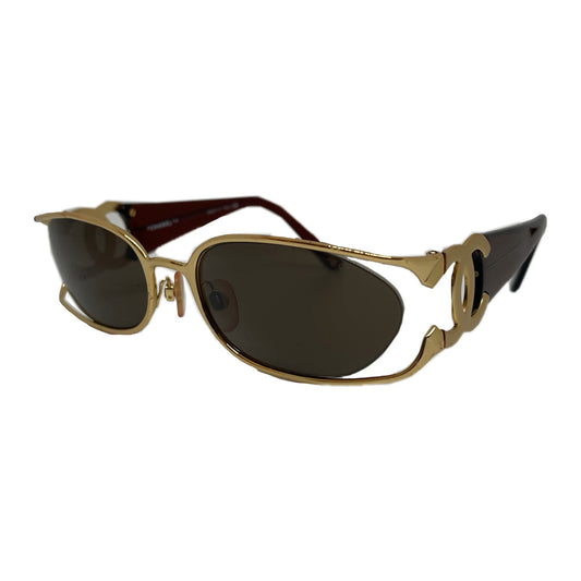 Chanel Gold Frame CC Logo Sunglasses
