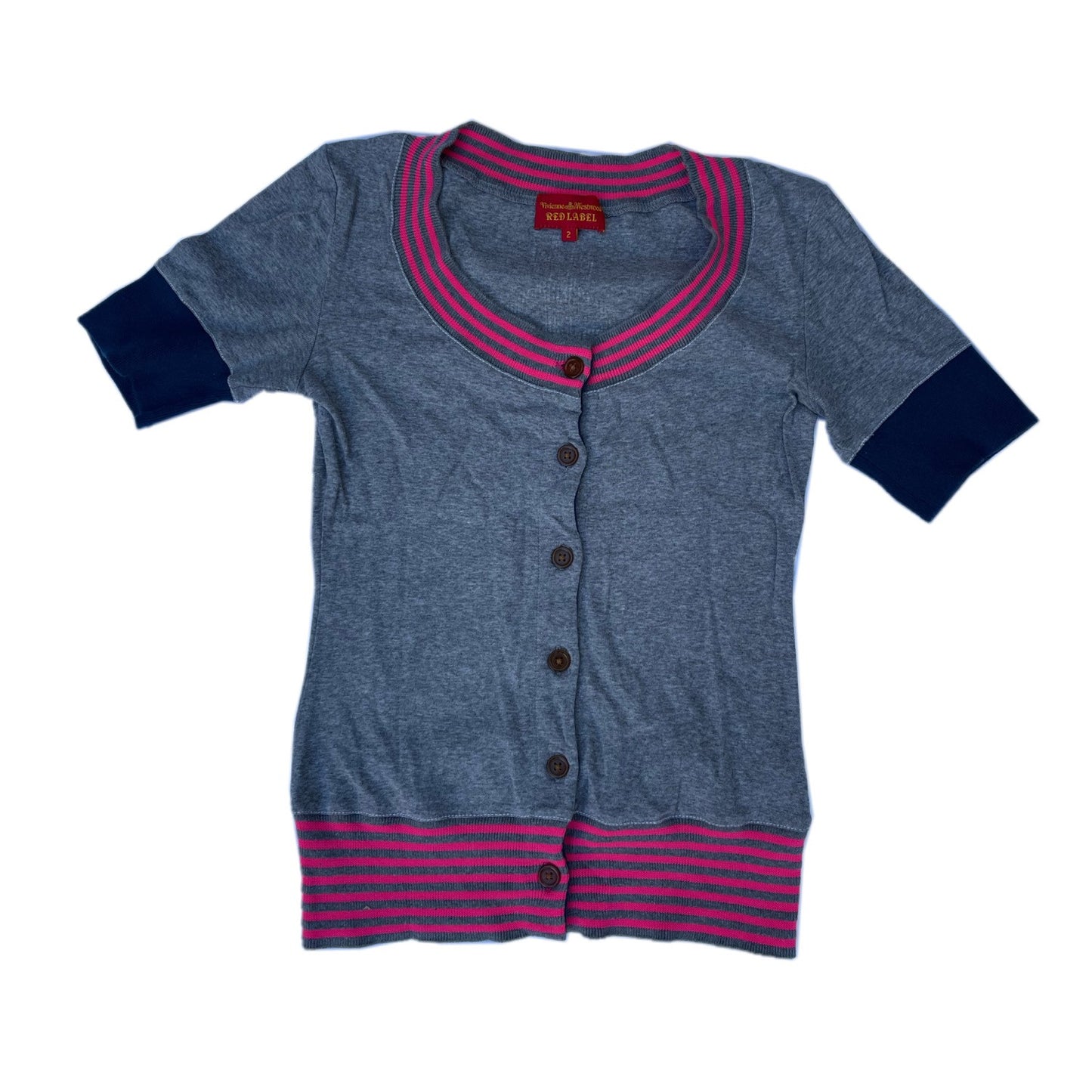 Vivienne Westwood Orbit Logo Scoopneck SS Cardigan