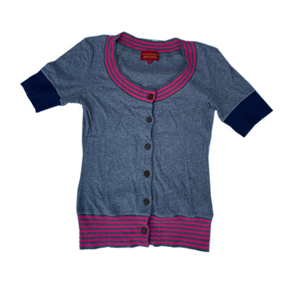 Vivienne Westwood Orbit Logo Scoopneck SS Cardigan