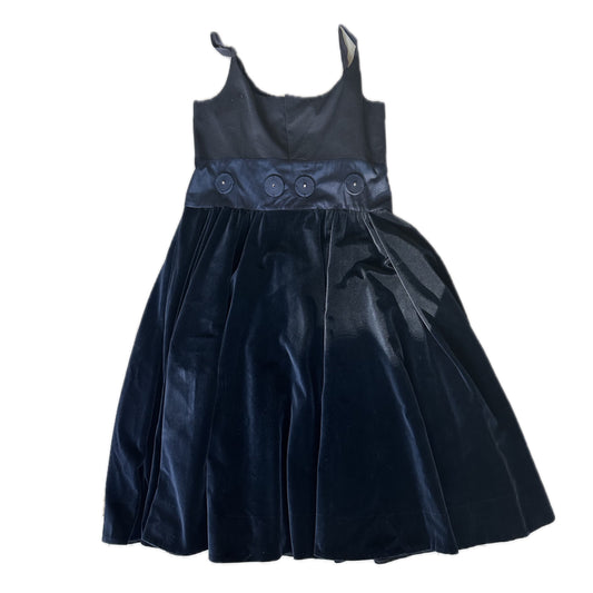 Prada Spaghetti Babydoll Dress w Button Pleating