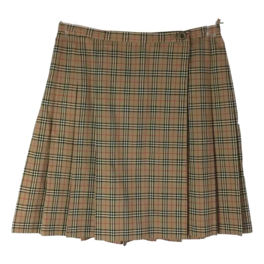 Burberry Blue Label London Nova Check Pleated Mini Skirt