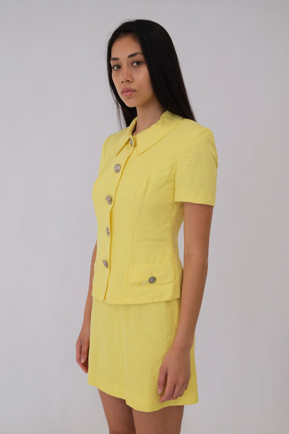 Versace Medusa Button SS Blazer & Halterneck Dress Set
