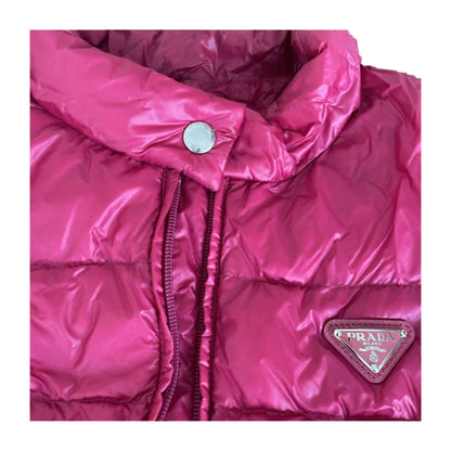 Prada Nylon Puffer Logo Down Vest