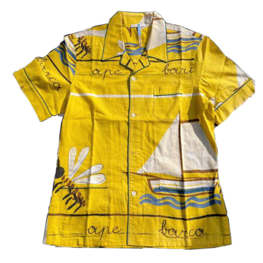Prada Summer Sail Boat Bowling Shirt