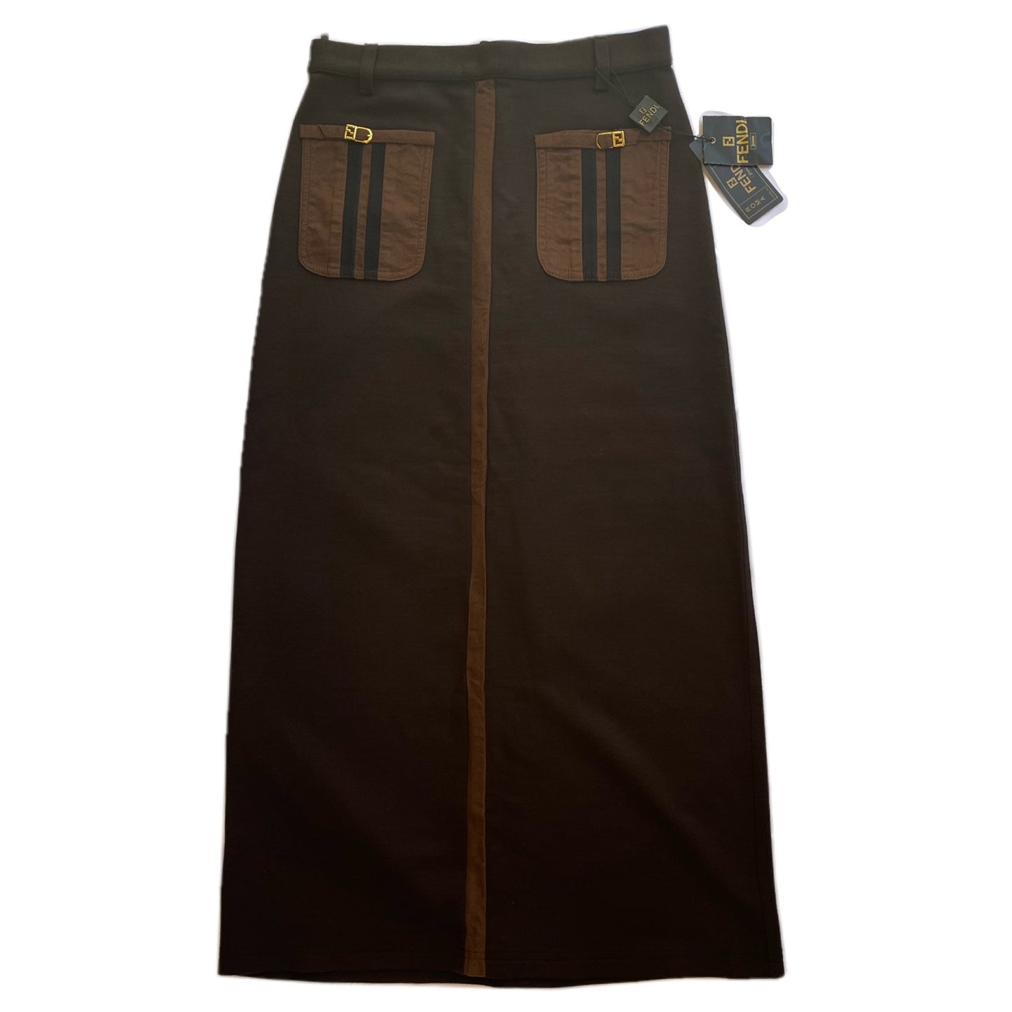 Fendi Pocket High Waisted Maxi Skirt