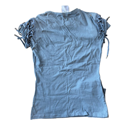 Christian Dior Lace Up Sleeve SS Pocket Tee