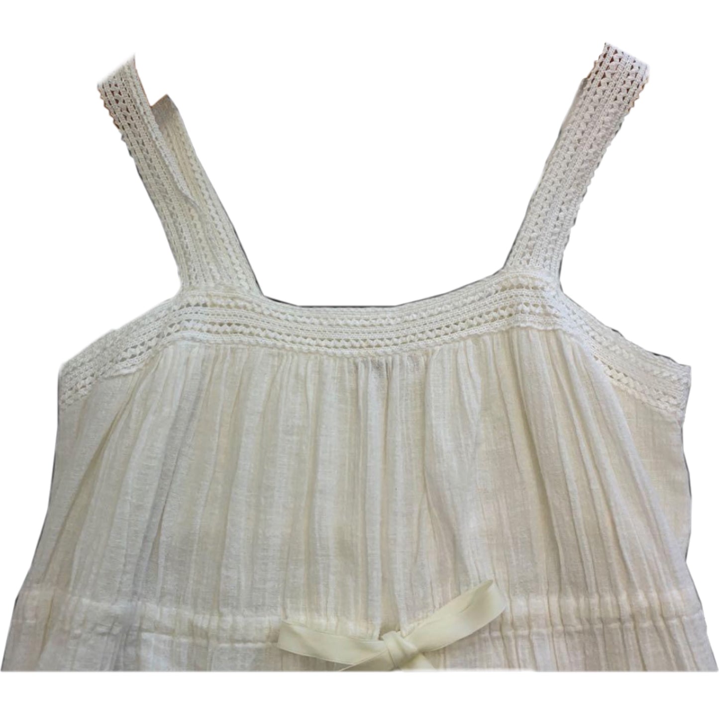 Yves Saint Laurent Square Neck Lingerie Bow Midi Dress
