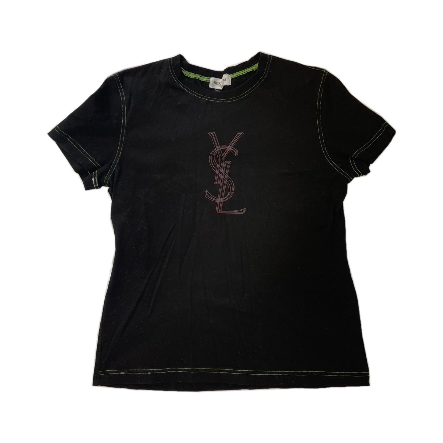 Yves Saint Laurent YSL Neon Logo Tee Shirt