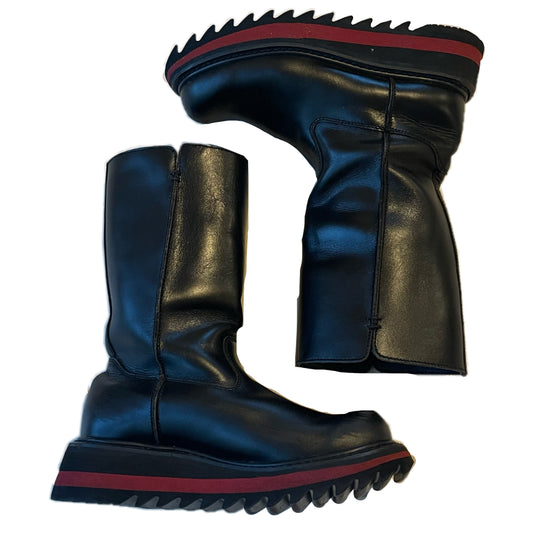 Jean Paul Gaultier Shark Fin Soles Leather Boots