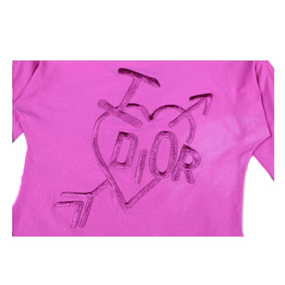 Christian Dior I Love Dior Boat Neck LS Pink Top