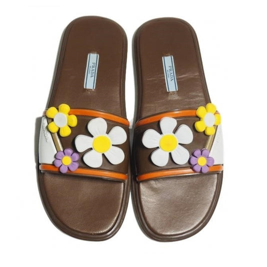 Prada Floral Rubber Slides