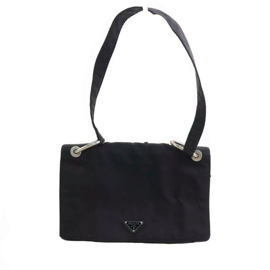 Prada Nylon Black Zip Shoulder Bag
