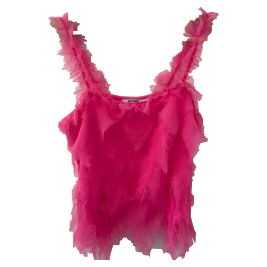 Moschino Jeans Fray Diamond Frill Cami