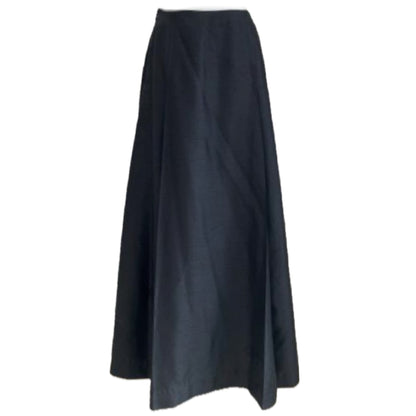 Balenciaga Black Maxi Silk Skirt