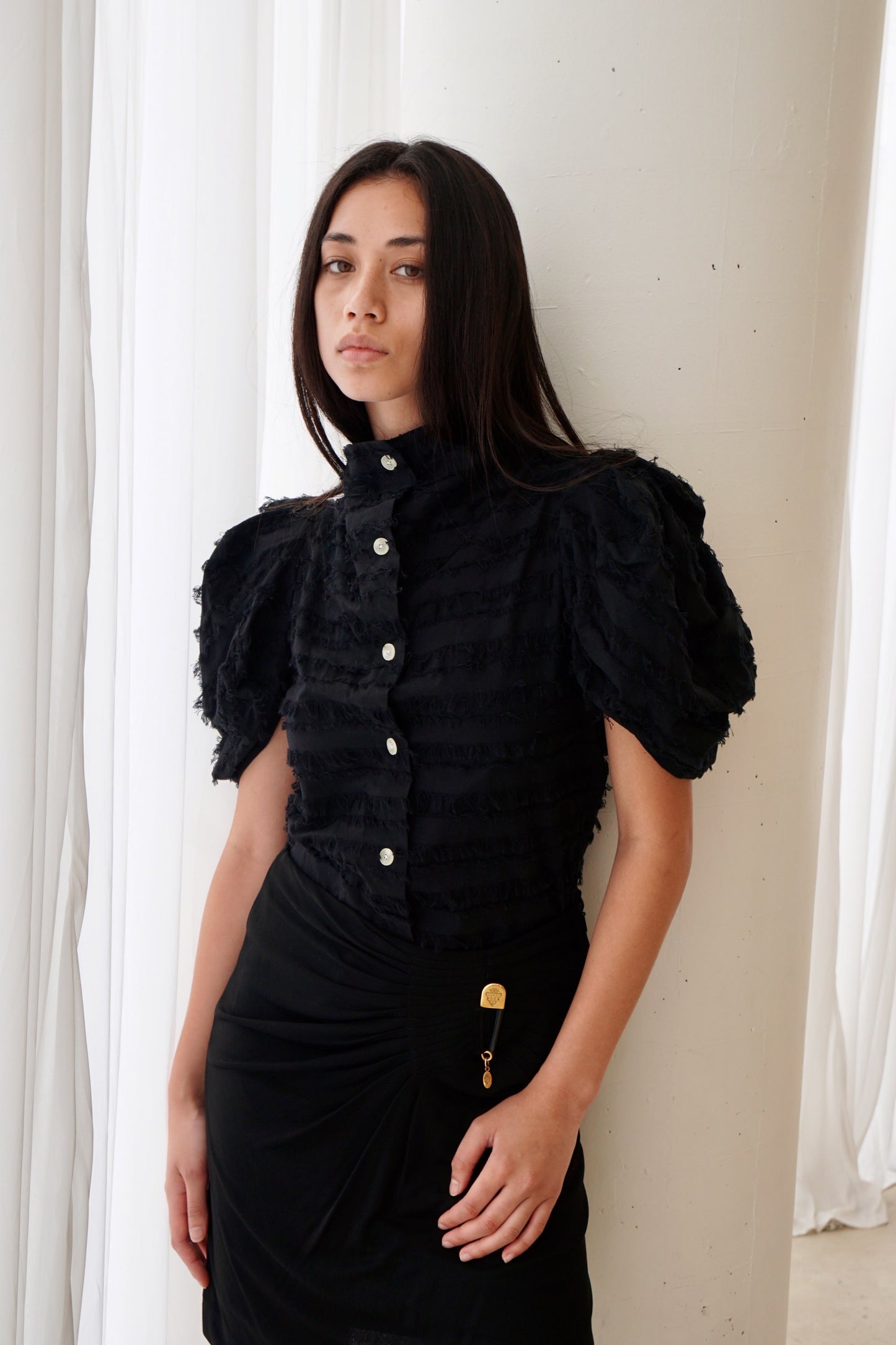 Vivienne Westwood Gothic Button down Puff SS Blouse