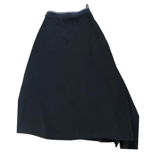 Prada Logo Waistband Maxi Pleated Assymetrical Skirt