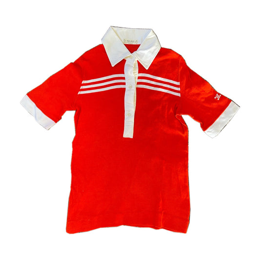 Celine Half Button Down Logo Knit Polo