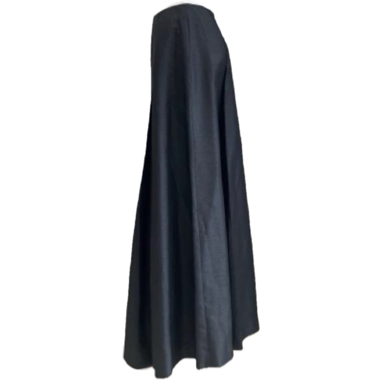 Balenciaga Black Maxi Silk Skirt