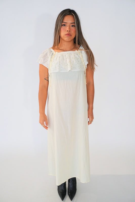 Christian Dior Floral Sless Ribbon Night Gown Dress